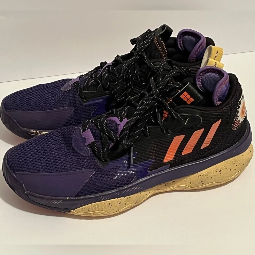Adidas Dame 8 Honoring Black Excellence Purple & Black Rare Sneakers Size 8